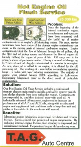 Tag Auto Hot Engine Oil Flush Service